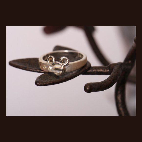 Disney Jewelry - Vintage Mickey Mouse Sterling Silver Buckle Ring